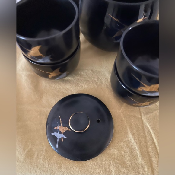 Vintage Imari Japanese hand painted tea pot and 4 cups. Post WWII circa 1950s - Picture 16 of 16